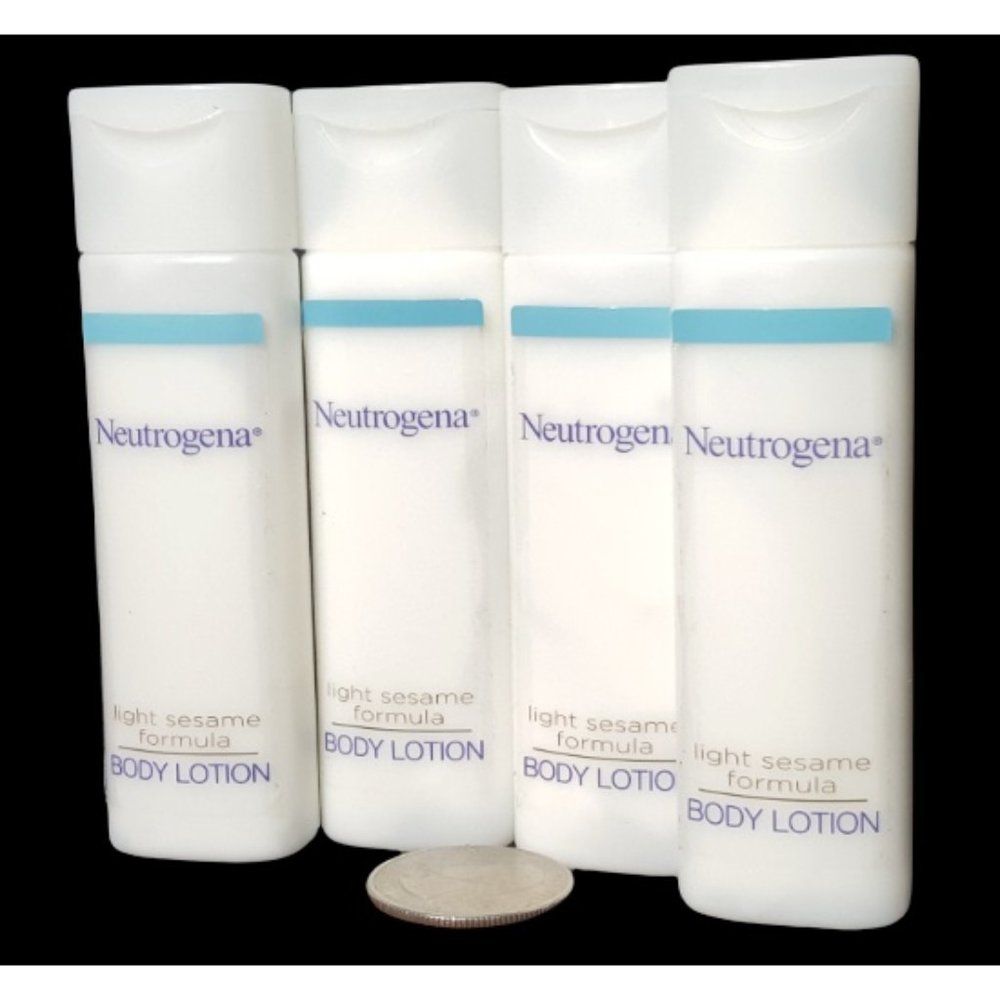4x Neutrogena Body Lotion Light Sesame 0.8oz. Hotel-Feeling at Home !